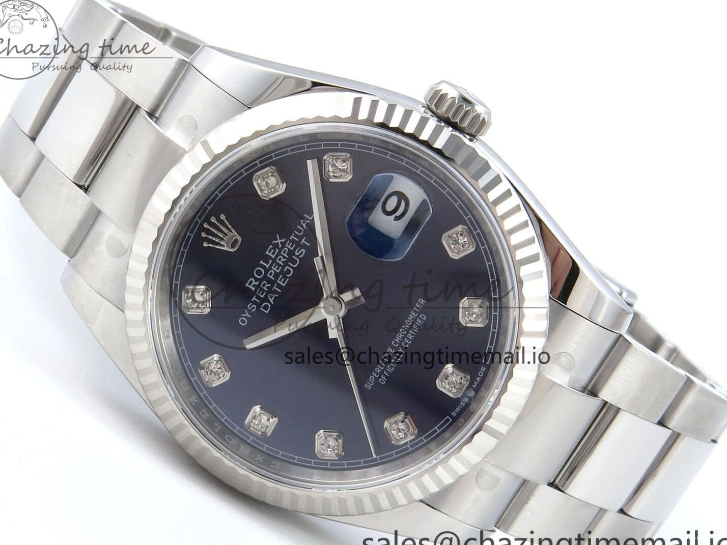 0108 DateJust 36 126234 EWEF Best Edition Blue Diamonds Dial on Oyster Bracelet A Resilient 695
